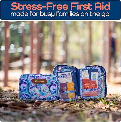 Vista 49 de KEEP>GOING - Kit infantil de primeros auxilios, para viajes, 130 piezas, botiquín para automóvil, hogar, bolso, pañalera, apósitos sin látex