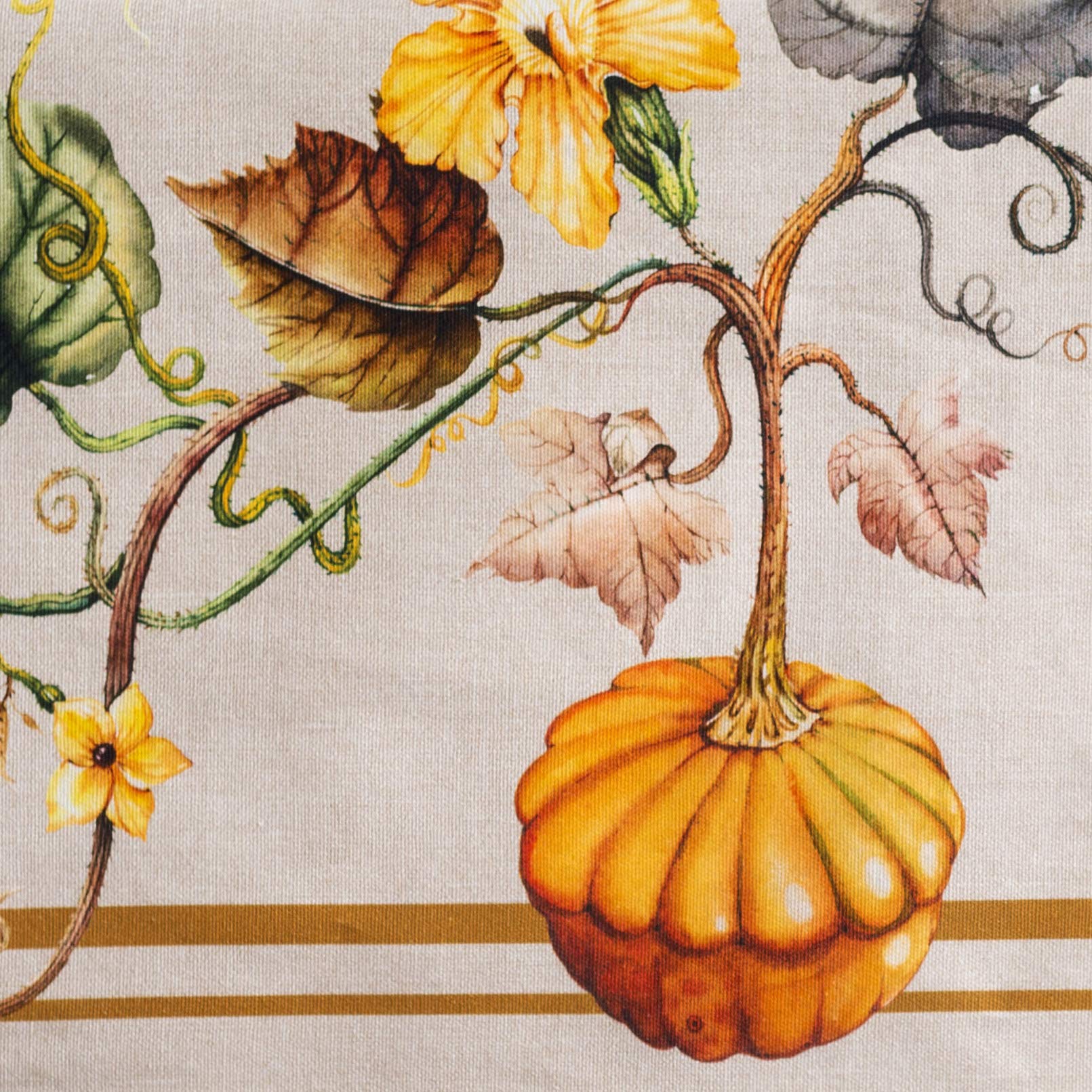 Maison d' Hermine Maison d'Hermine Tischdecke Rechteckig 100% Baumwolle 180 cm x 140 cm Wiederverwendbar Alltagsgebrauch für Weihnachtsdekorationen Esszimmer Landhaus Zuhause Party Festlich (Potiron) – Bild 9