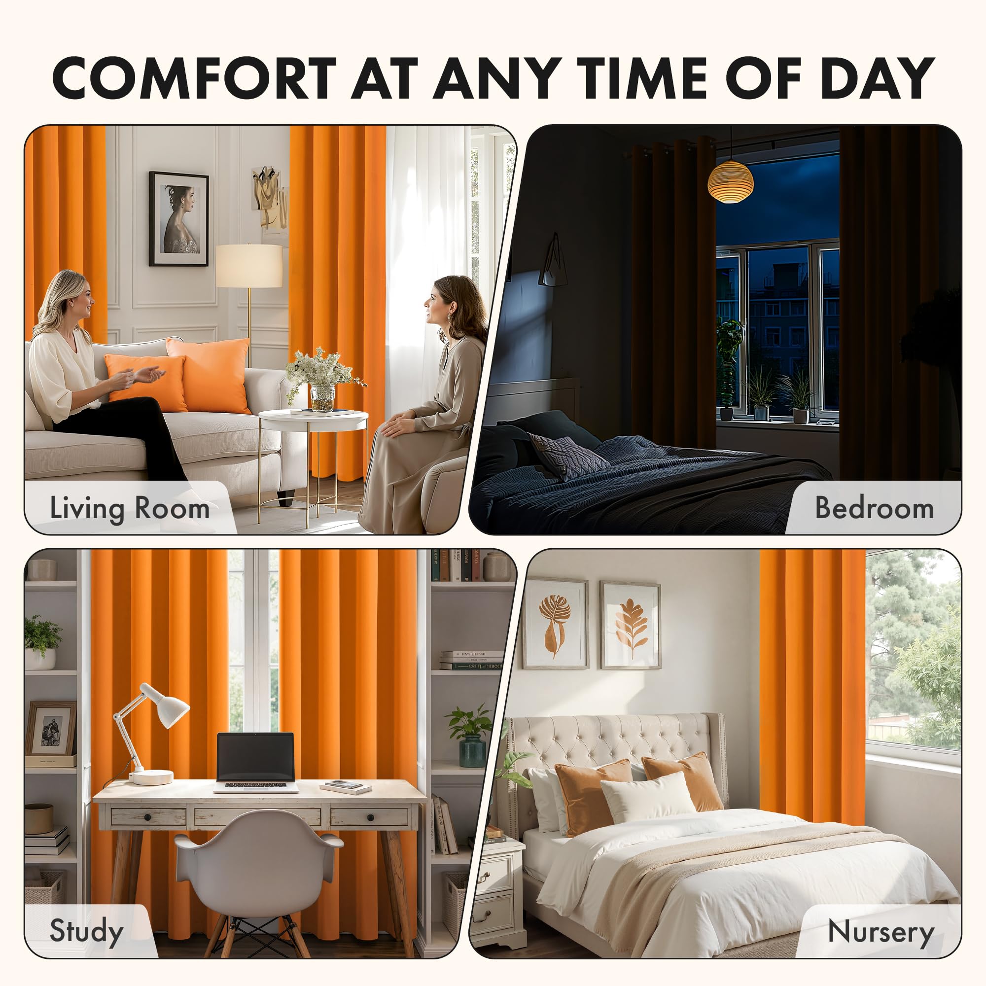 Tende Oscuranti Al 100% 2 Pezzi Tende A Isolanti Termiche Completo Di Blocco Della Luce Per Camera Da Letto Soggiorno Tasca Ad Asta / Stile Con