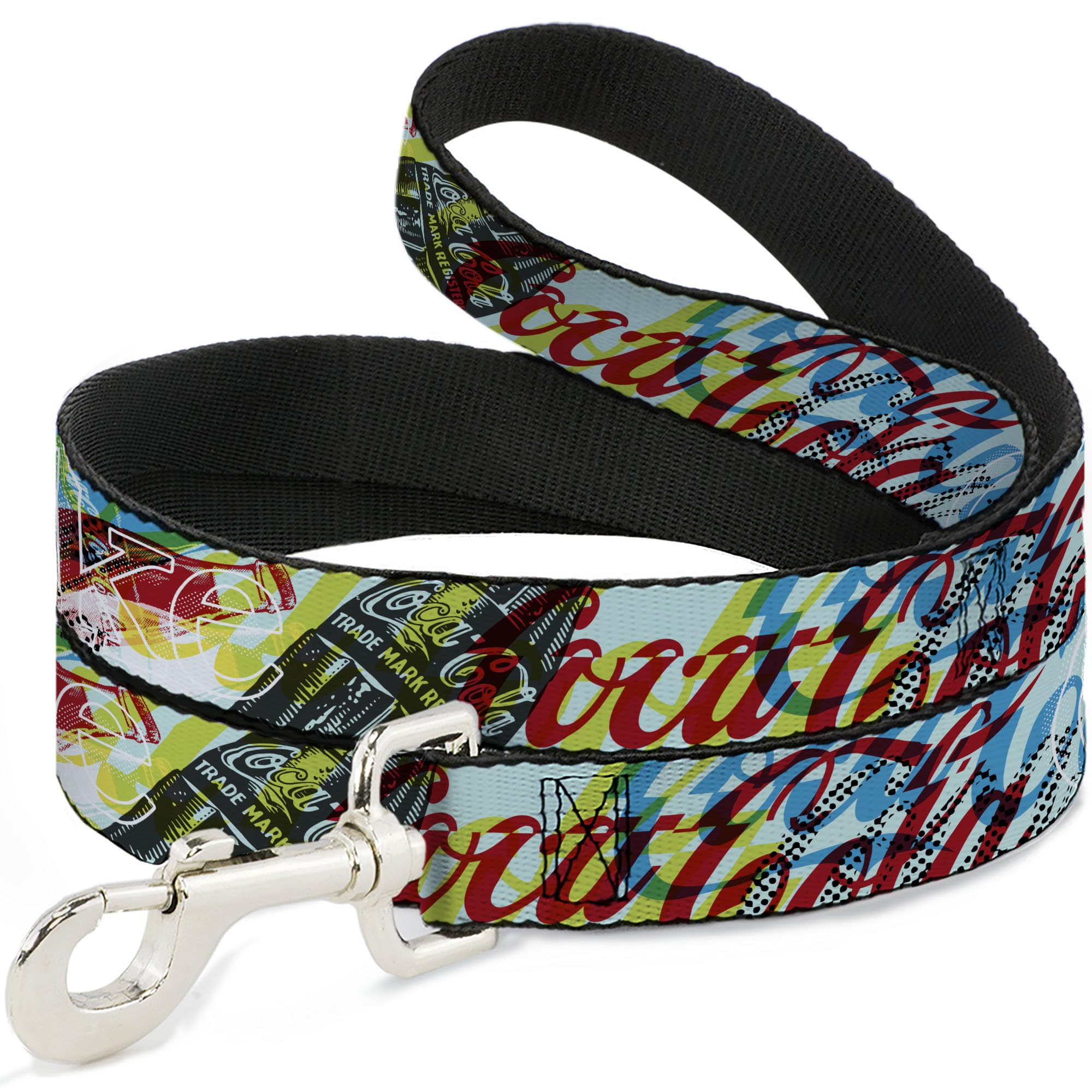 Laisse pour animal de compagnie longue large solide style pop art Coca-Cola