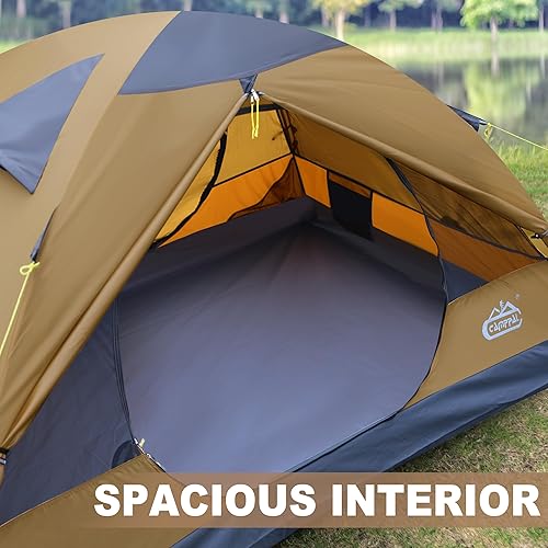 Miniatura 5 de Tienda de campaña de mochilero para 2 personas, impermeable, resistente al viento, tienda de campaña para dos personas, ligera y fácil configuración