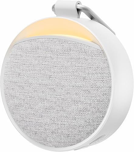 Hotmoon Máquina portátil de ruido blanco - Máquina de sonido con 8 colores de luz nocturna - 12 sonidos relajantes para bebés, niños y adultos -