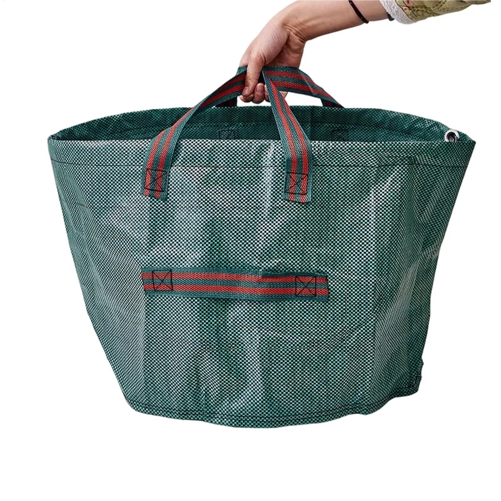 Sacos Para Escombros Bolsas de césped y hojas plegables, grandes, de pie con asas, soporte de basura for jardín, Patio, porche, Camping, parque de basura