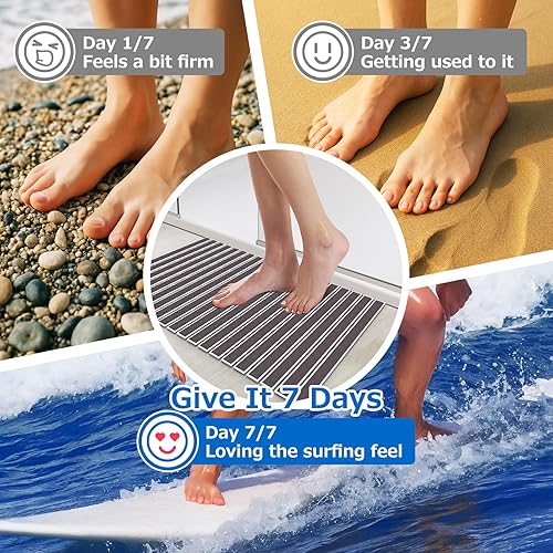 Miniatura 5 de Matace Alfombrilla de goma antideslizante para bañera y ducha con ventosas, superficie texturizada gruesa, diseño de drenaje rápido y secado Gris