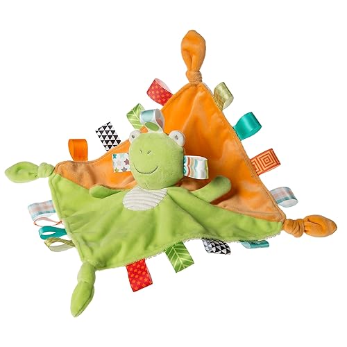 Taggies Manta de seguridad de animales de peluche de dos caras, juguete suave, 6 pulgadas, dos veces más agradable rana y oso