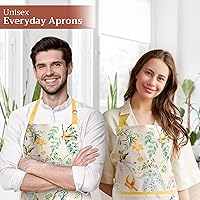 Vista 623 de Maison d' Hermine Delantal 100% de algodón para mujeres con bolsillo de cocina delantal de chef para hombres, decoración de Pascua