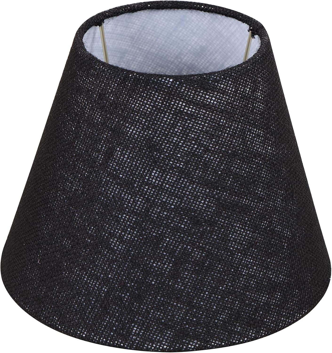 Aspen Creative 56019, Empire Uno Lamp Shade in Black, 5" Top x 9" Bottom x 7" Slant Height, Slip UNO 33mm