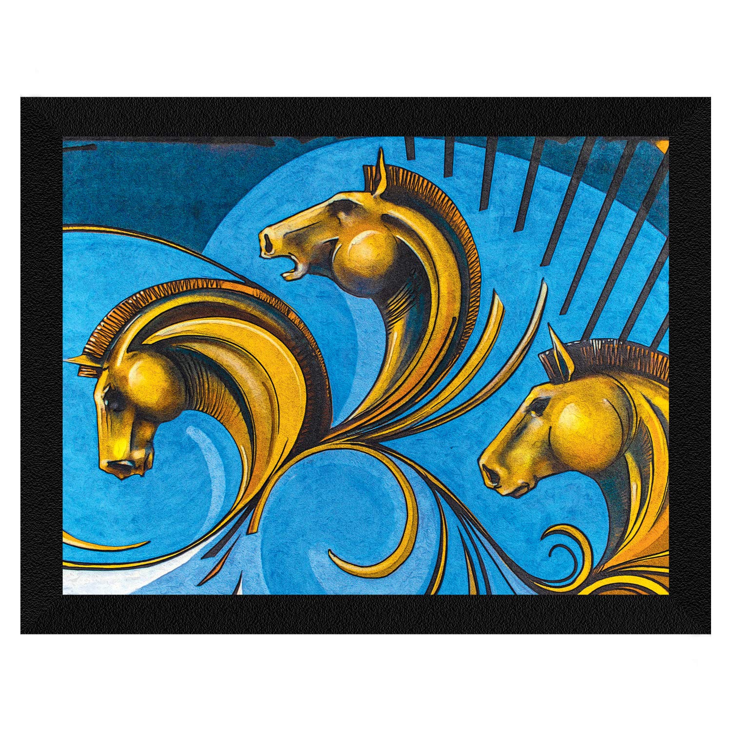 ArtX Paper Horses Face Wall Art, Multicolor, Abstract, 10.5X13.5 in