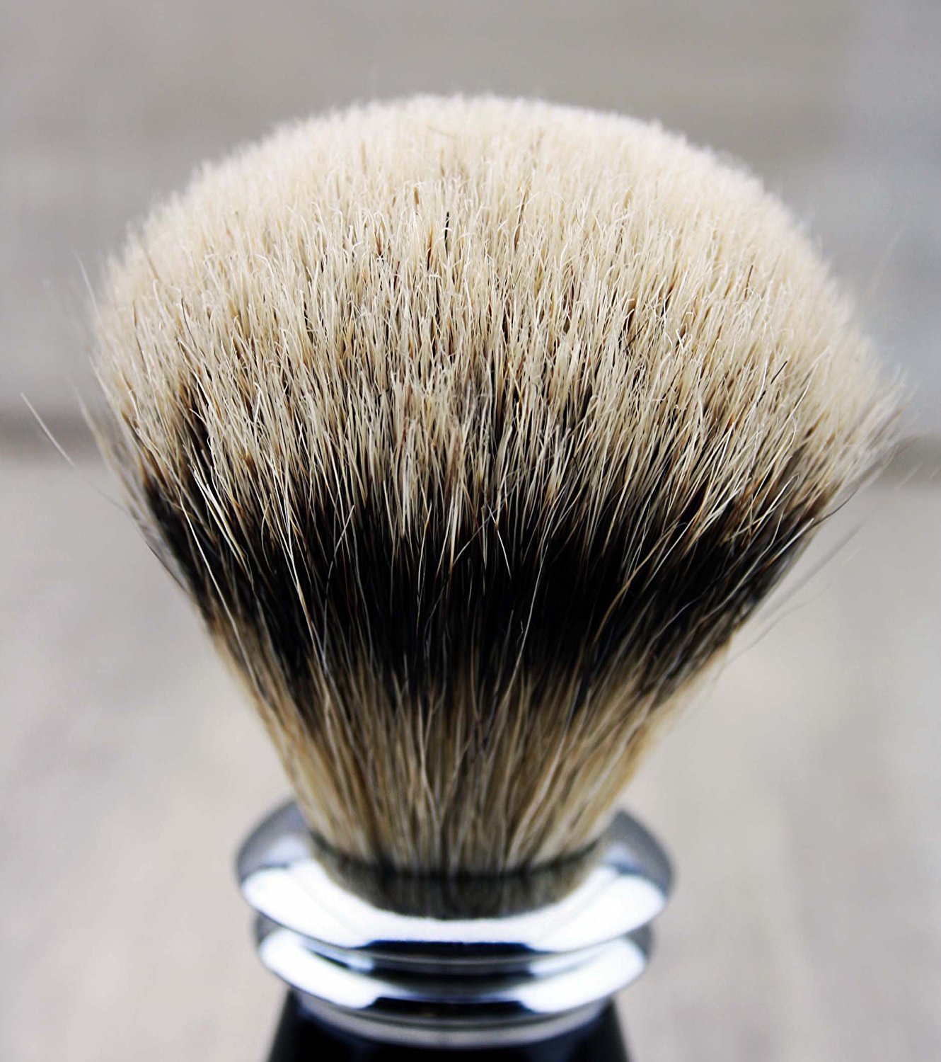 Haryali London Black - Set di rasatura da uomo, 3 pezzi, con lama argentata, supporto per rasatura e matita di allume