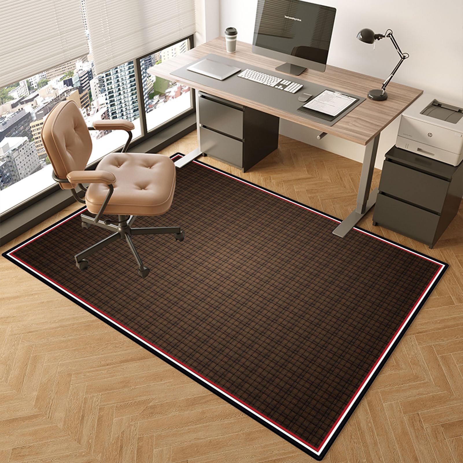 Chaise Gaming Tissu Tapis De Protection Pour Chaise Bureau 80x110cm - Antidérapant, Protège Sols Tapis Antidérapant Roulettes