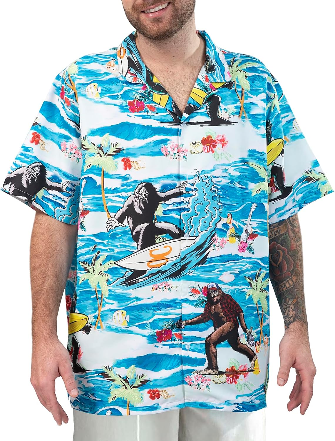 Funny Hawaiian Shirts for Men Palm Beach Shirts Tropical Vacation Shirts H2 - Image 2