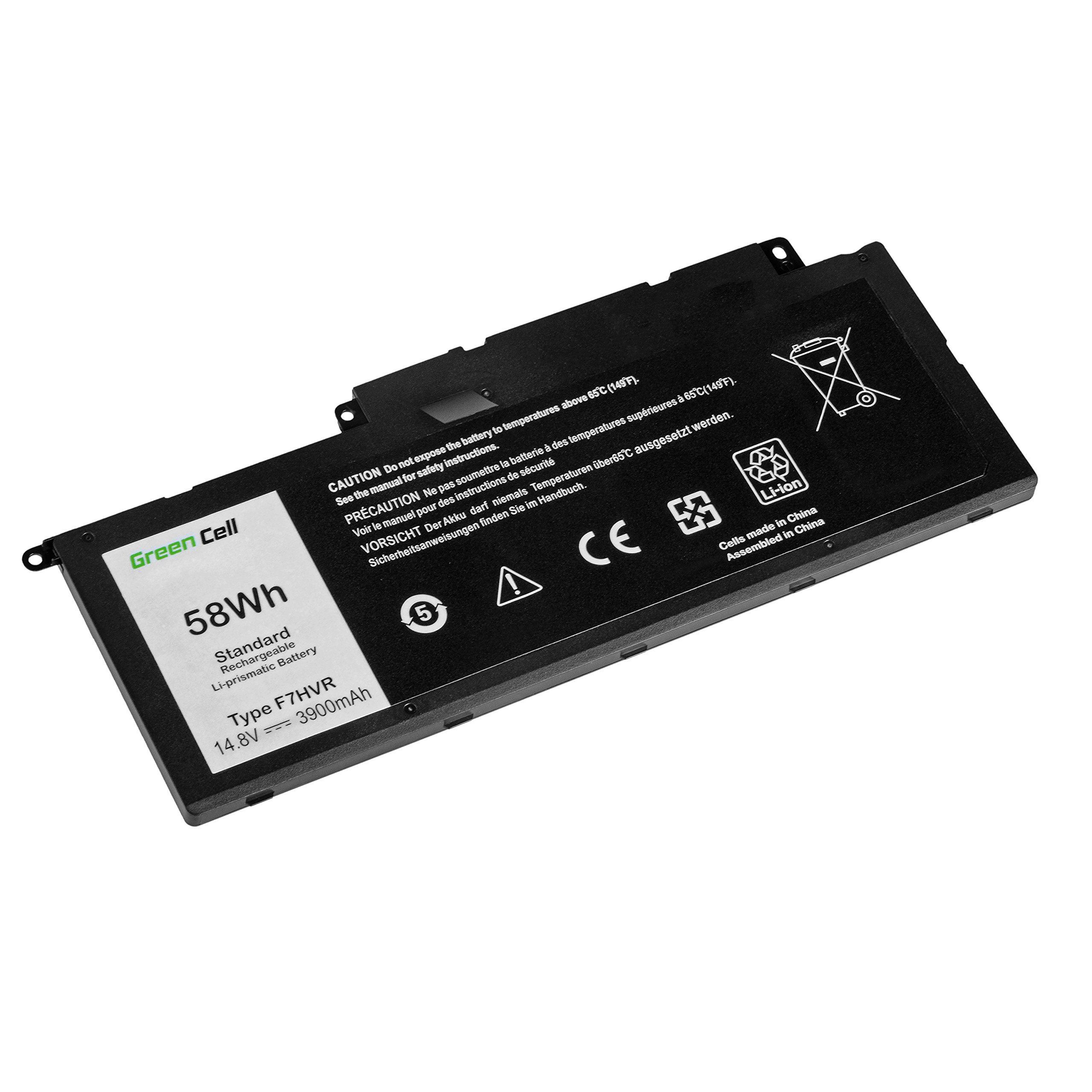 Green Cell Bateria F7HVR G4YJM 62VNH 062VNH do Laptopa Dell Inspiron 7537 7737 7746 P24E P24E001 P24E002 P36F P36F001 (3800 mAh, 14.4-14.8 V, Kolor Czarny)