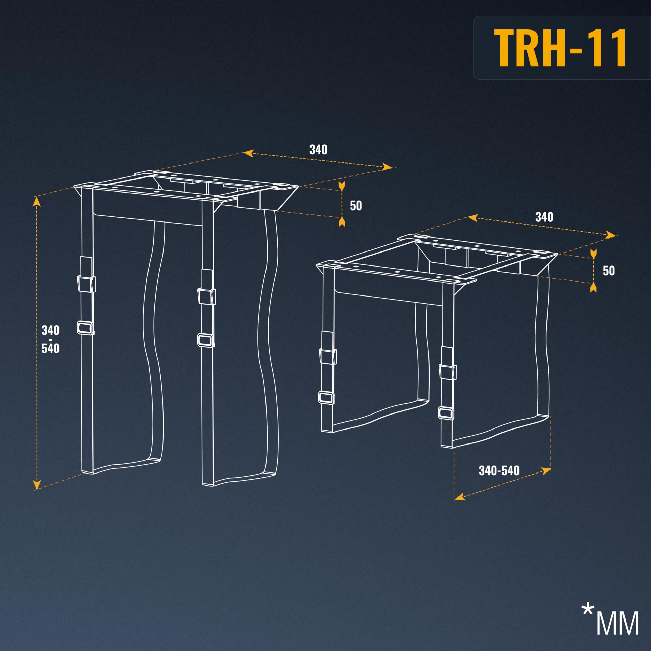 RICOO Supporto PC Staffa TRH-11 computer Sotto scrivania Casse work-station Mount desk-top tower Appoggio tavolo universale per cassa CPU Nero