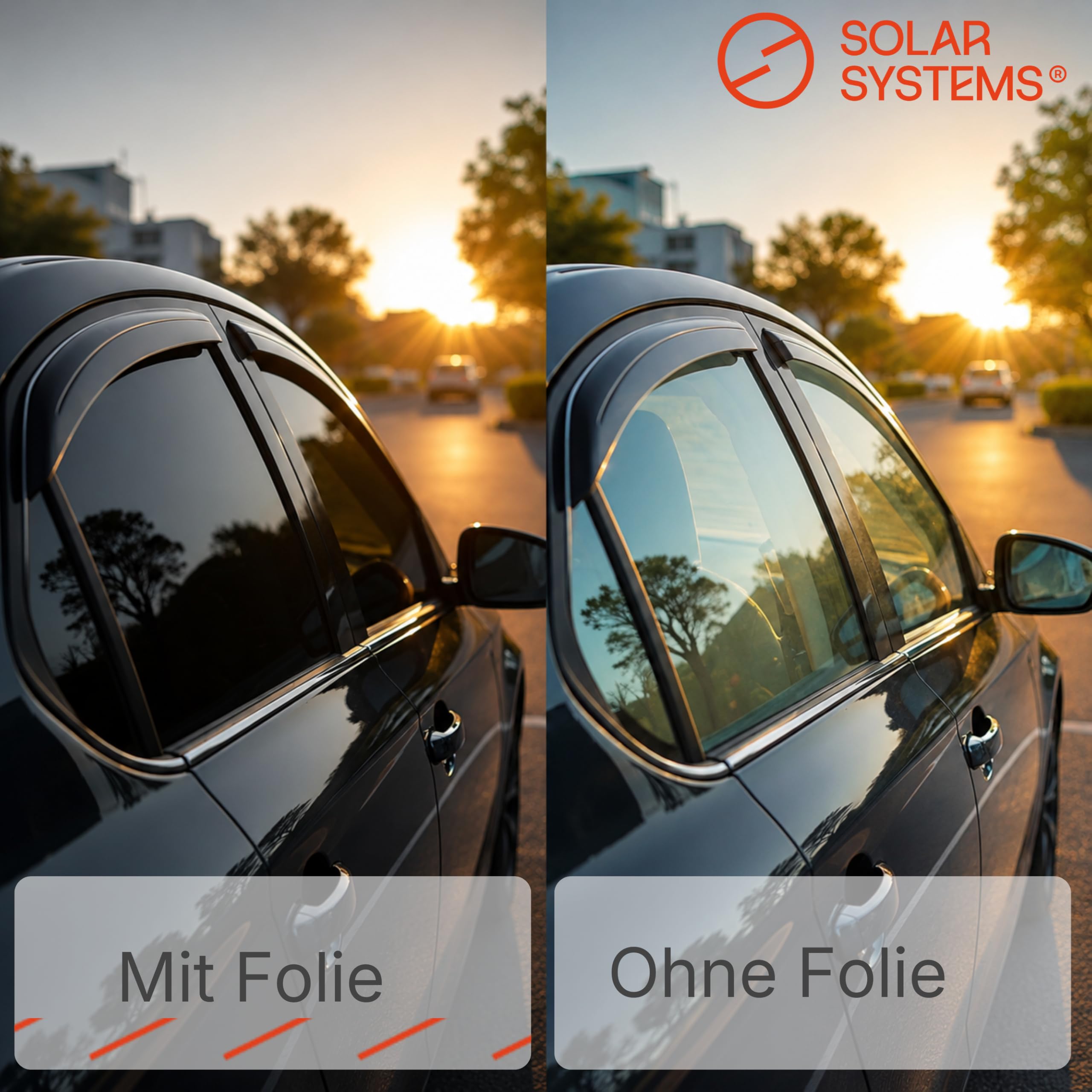 SOLAR SYSTEMS - Tönungsfolie Auto - Scheibentönungsfolie - mit Montagesatz - Scheiben Tönung Folie ABG Konform, mit Sonnenschutz & Anti-Scratch - Panthera Folie 295c 95% Schwarz 75x300cm