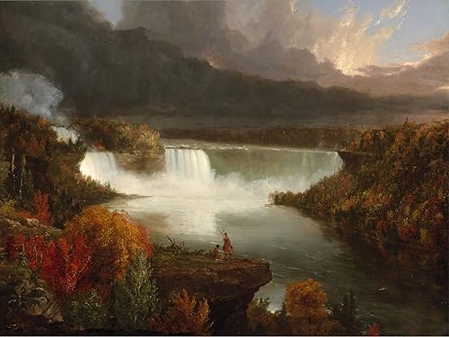 Miniatura 2 de Lienzo decorativo para pared, diseño de vista lejana de las cataratas del Niágara, 1830 por Thomas Cole, decoración escénica, 32 x 24 pulgadas