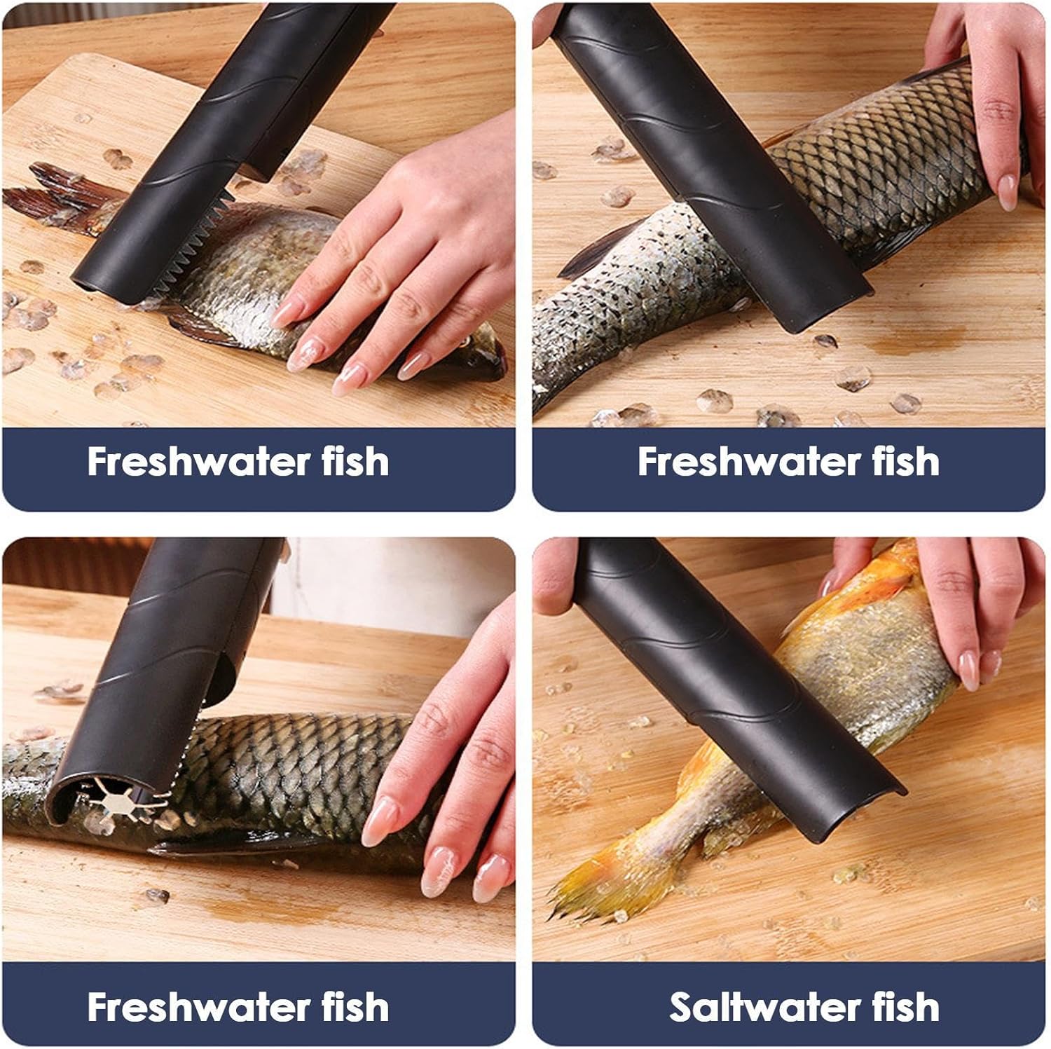 Fish Scaler,Rechargeable Cordless Scraper - Portable Scaler Fish Cleaning Tools - for Kitchen Home Camping Restaurant Cooking Meal Prep Chef Men Women