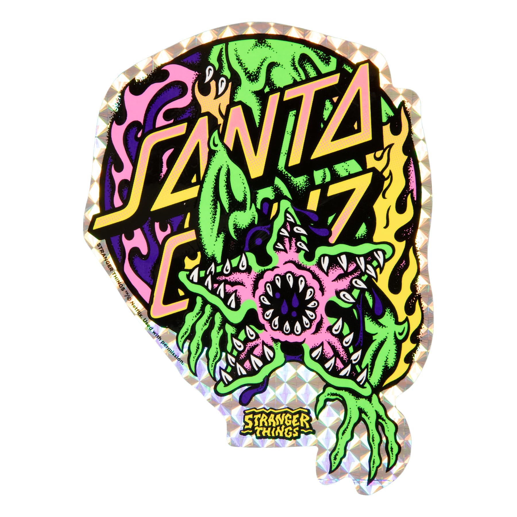SANTA CRUZ Stranger Things Salba Demogorgon Planche de skateboard 26,2 x 79 cm