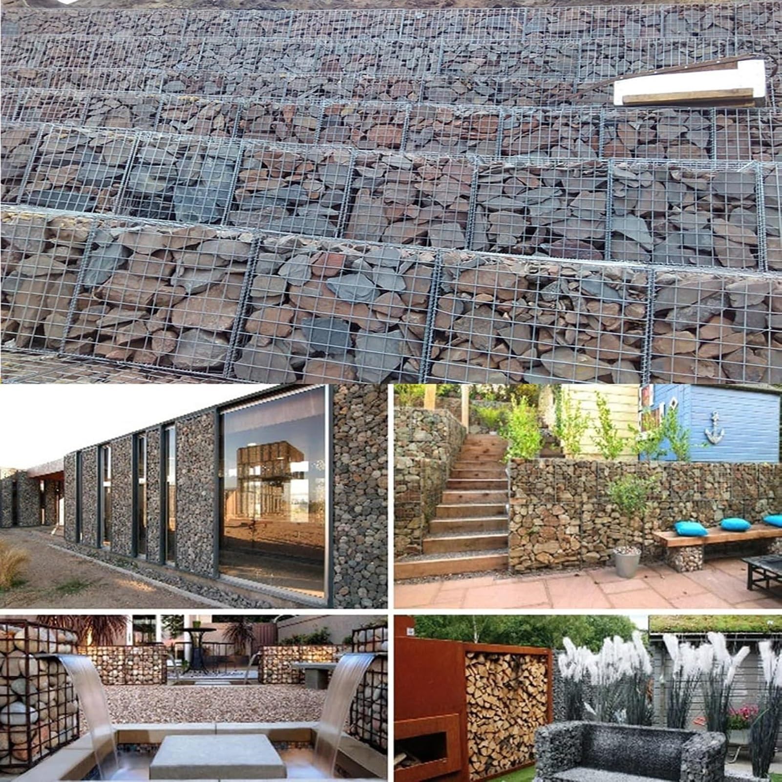 Malla Modular Espirales Acero Galvanizado Cesta Gavión