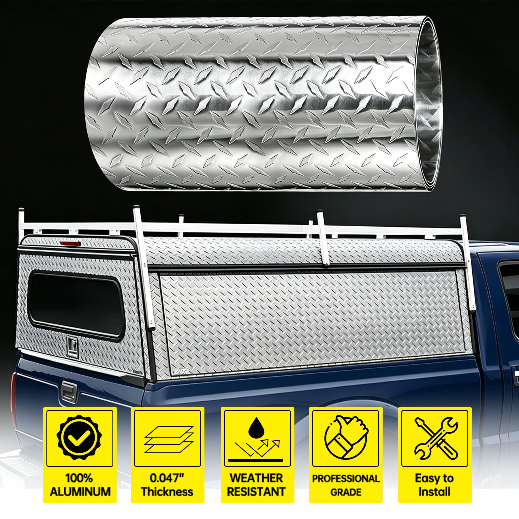 Diamond Plate Aluminum Sheet - RV, Truck & Boat -6