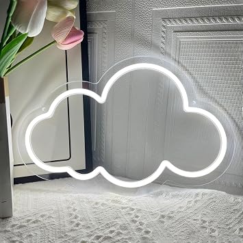 Cloud Neon Sign 13 * 7.9IN Dimmable White Clouds LED Light Sign for Wall