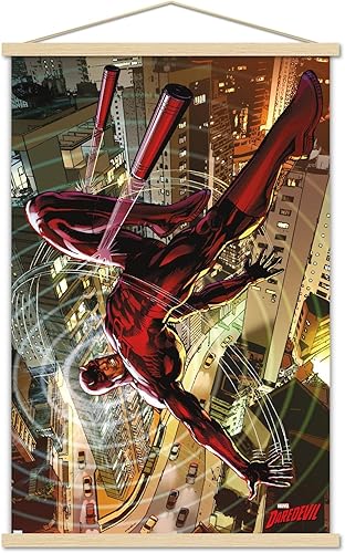 Miniatura 7 de Trends International Marvel Comics Daredevil - Rooftop Cover Wall Poster, 22.37" x 34.00", Premium Print and White Hanger Bundle