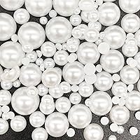 Vista 19 de Dowarm 1000 cuentas de medias perlas con parte trasera plana, parte trasera plana, medias perlas redondas para manualidades, joyería, cuentas Negro