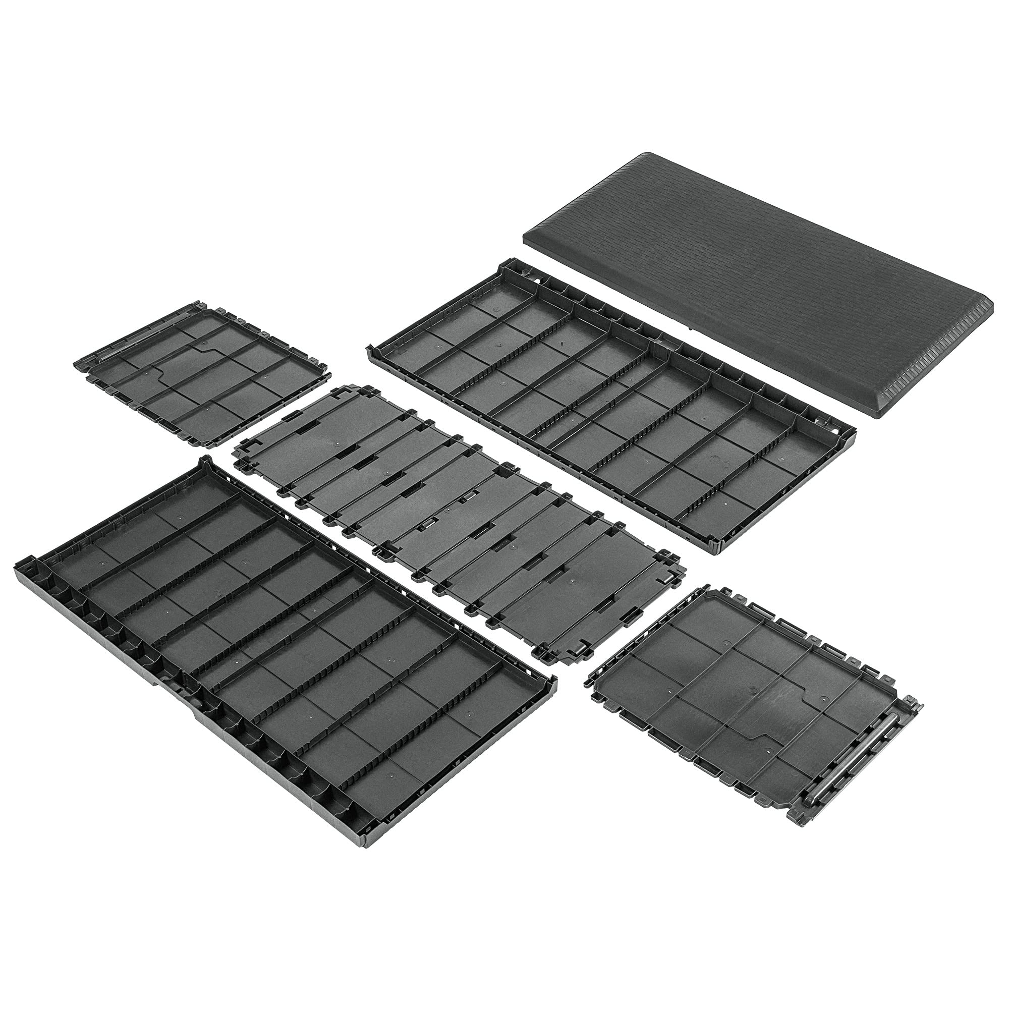 KADAX Scatola da giardino, 114 x 47 x 59,4 cm, in plastica, 290 l, con manici e chiusura, scatola da giardino per riporre cuscini (290 l, antracite)
