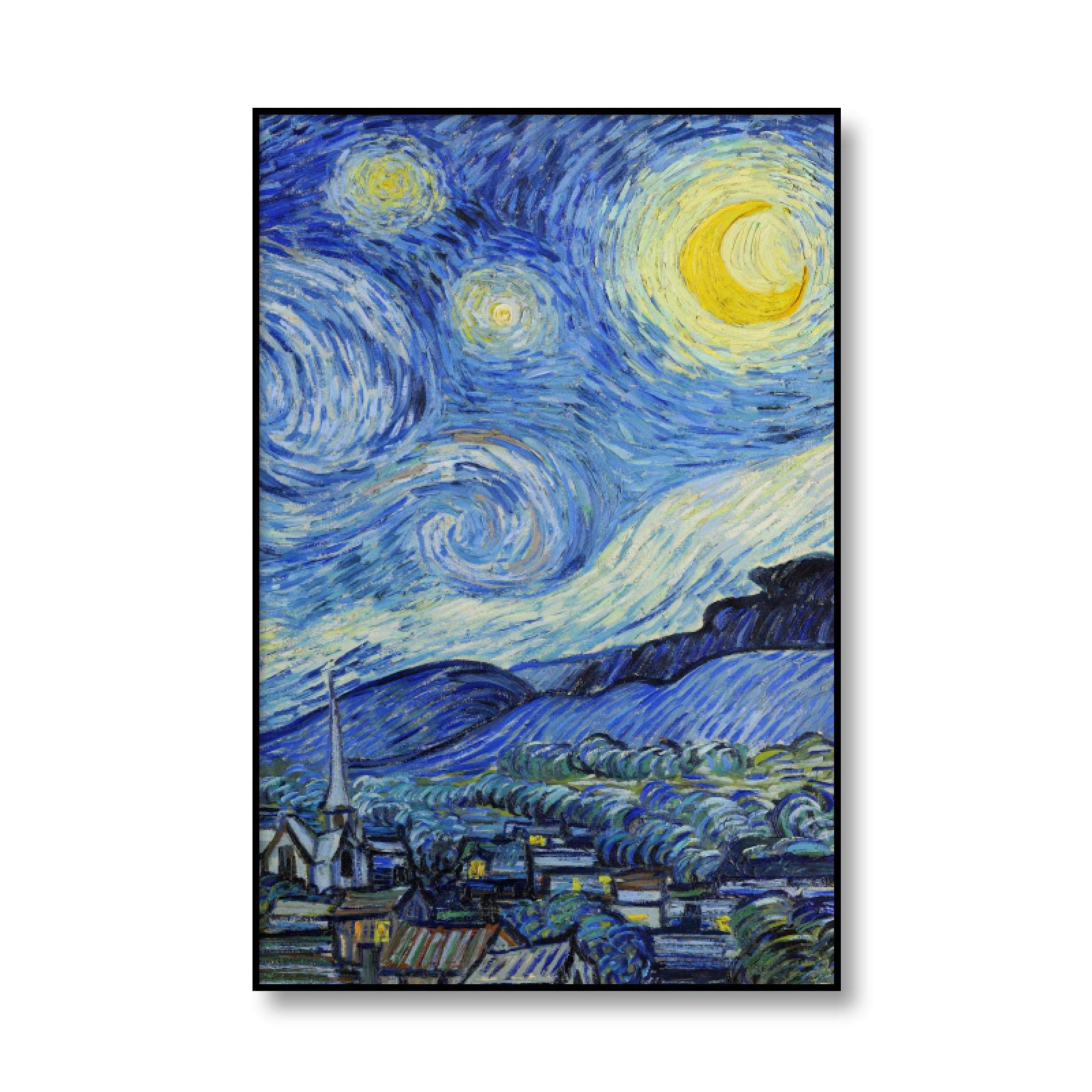 Amazon｜星月夜月光ゴッホ有名な芸術家絵画アートプリントポスター壁の