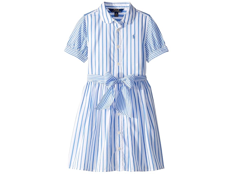 

Polo Ralph Lauren Kids Striped Cotton Shirtdress (Little Kids) (Chopin Blue/White) Girl's Dress