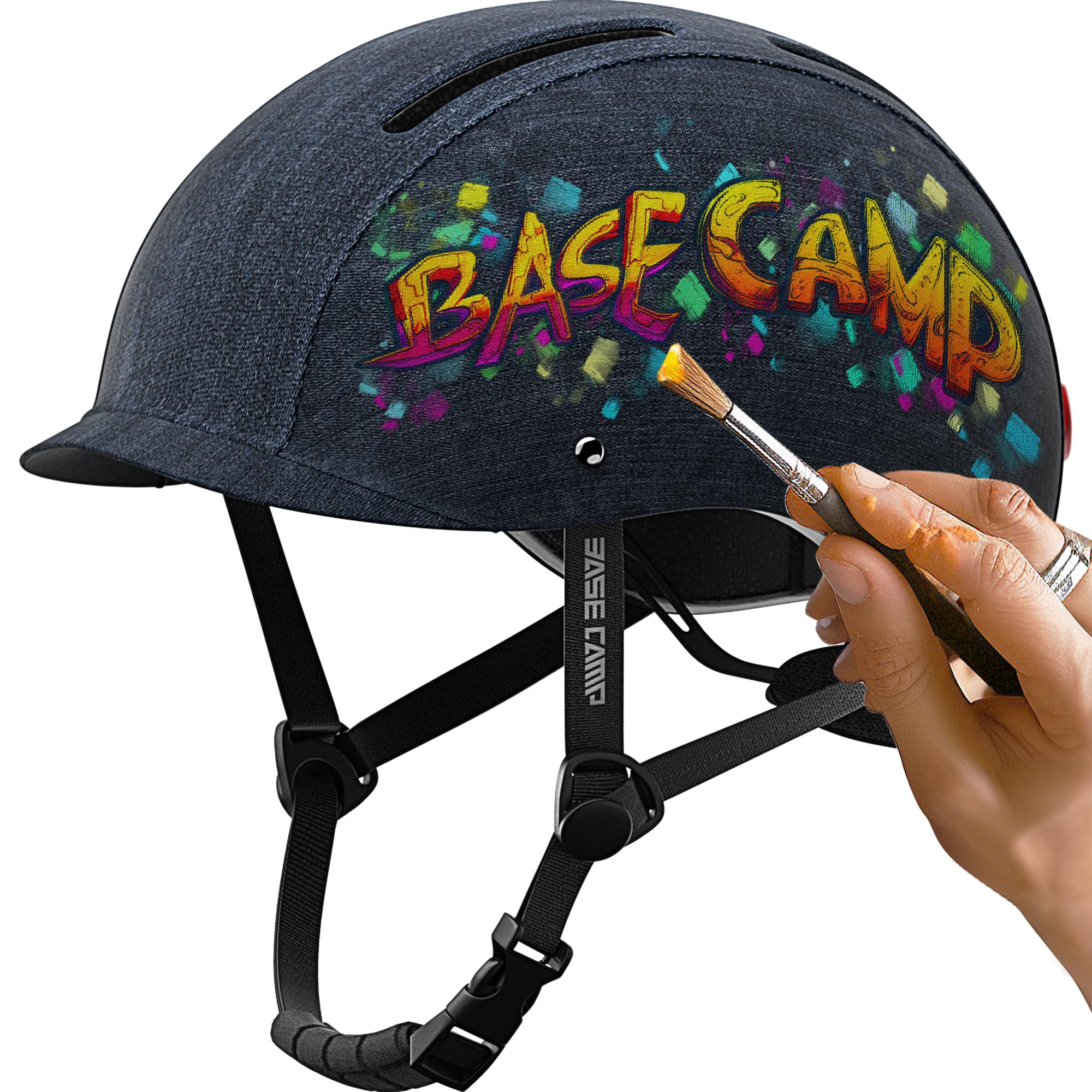 BASE CAMP BC-019 Adult Bike Helmets with Rechargeable Rear Light for Men & Women, Safety Certified Adjustable Urban Stylish Bicycle Helmet for Commuting, Skateboard, Scooter, Ebike