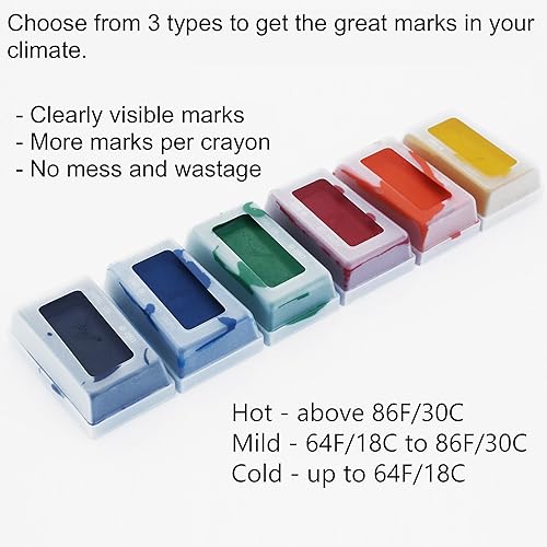 Miniatura 5 de matingmark Ovejas & Bloque de apareamiento Crayon Marcador de cabra para la Cría de RAMArnés de marcado por rurtec, 3Pack (Mild Temperatura),