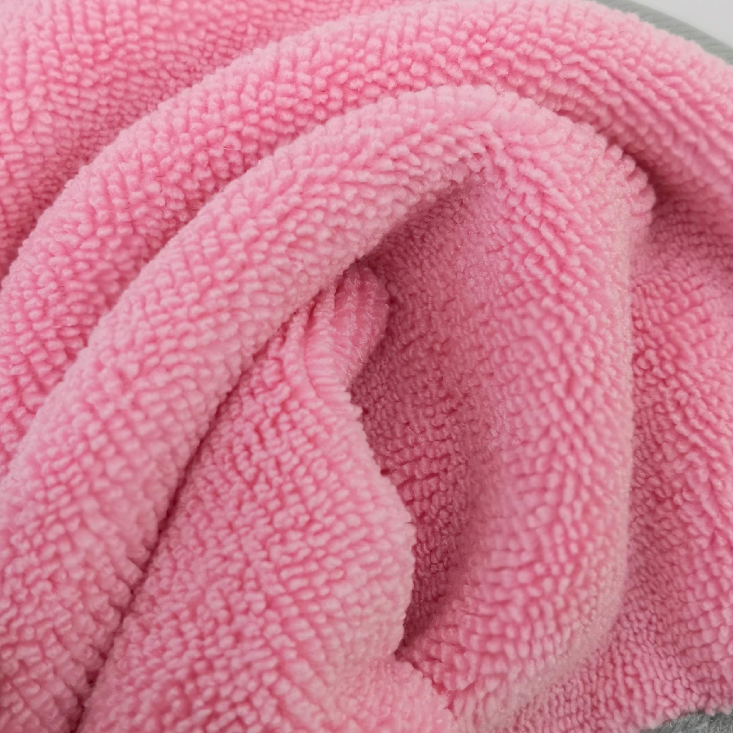 Polyte - 6 serviettes démaquillantes/pour le visage - en microfibres - hypoallergénique/sans produits chimiques - rose/blanc - 20 x 20 cm