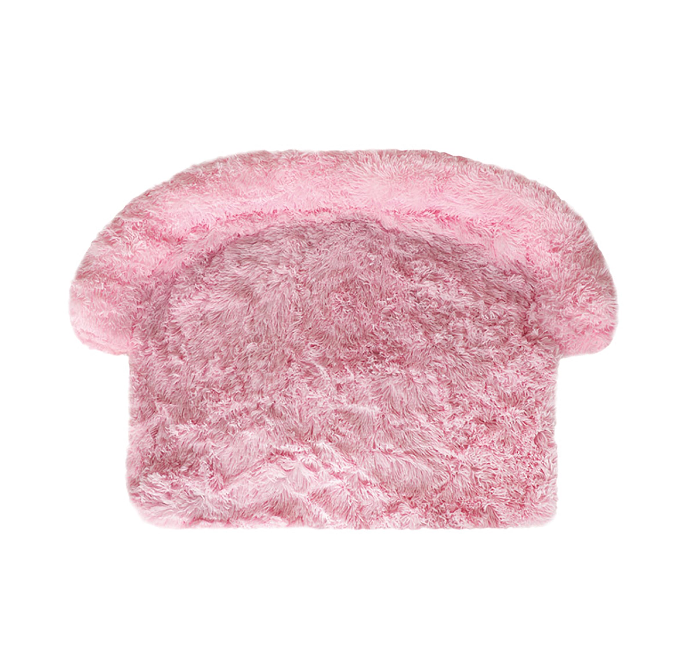 Chenil pour chiens en peluche douce rose avec base imperméable 102 x 89 cm