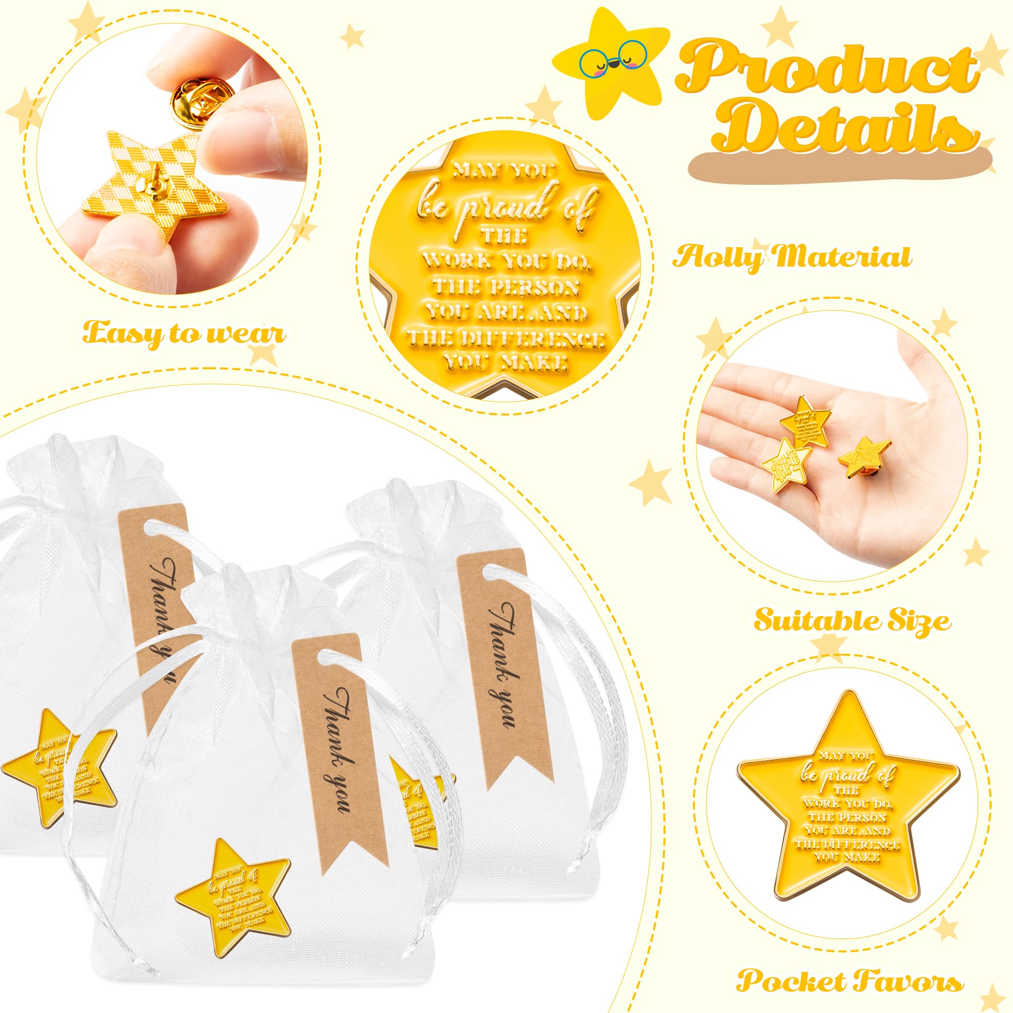 Snapklik.com : 30Sets Employee Pin Thank You Gifts, Star Lapel Pins ...