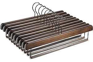 ZOBER High-Grade Wooden Hangers for Men's Pants