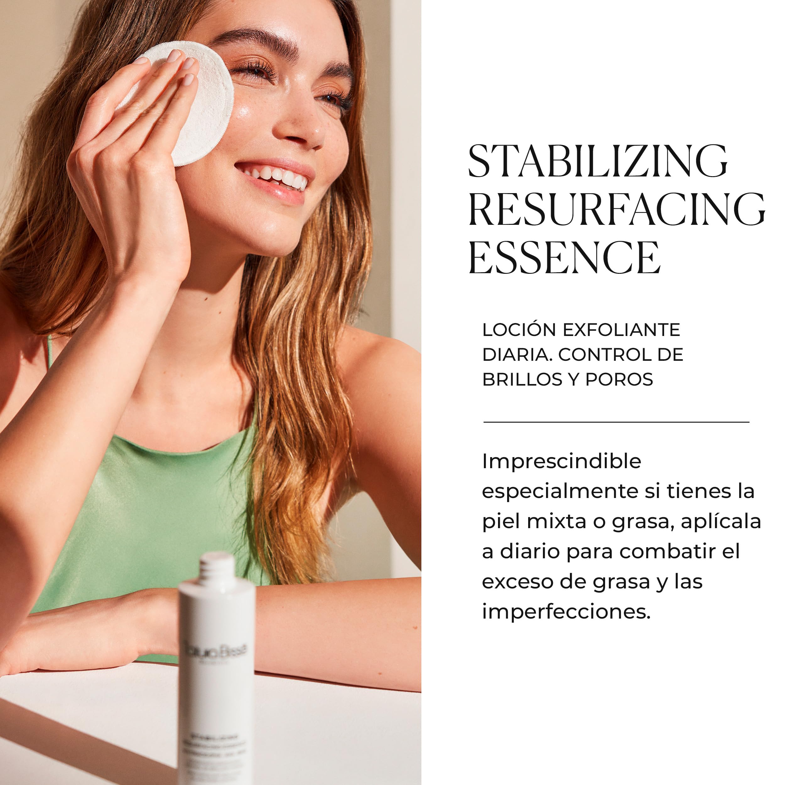 Natura Bissé Stabilizing Resurfacing Essence | Loción Exfoliante Facial de Uso Diario con Gluconolactona, Ácido Salicílico, Niacinamida y Ácido Hialurónico | 100 ml