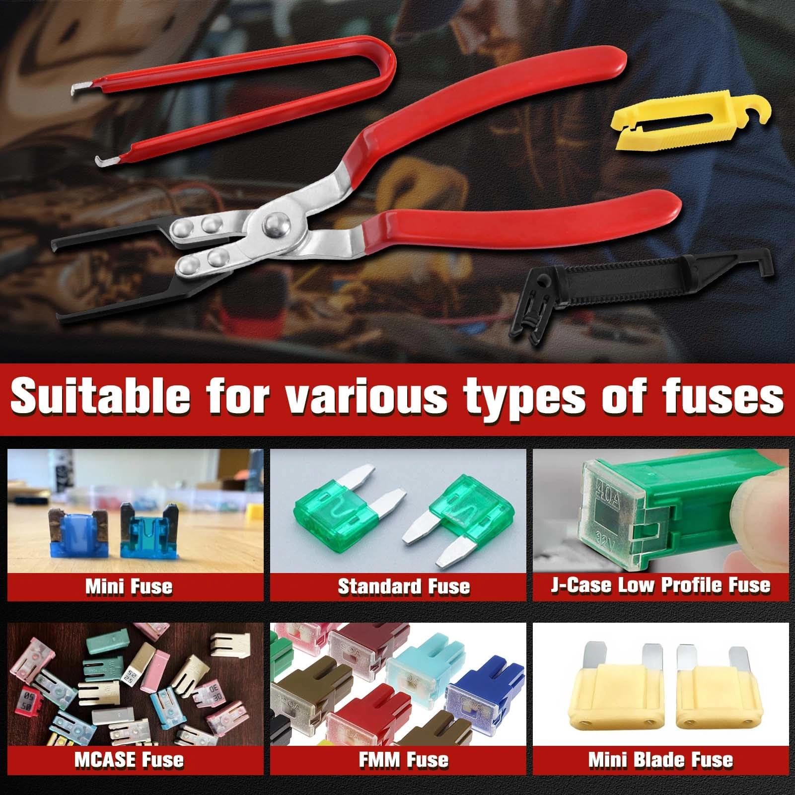 LEONTOOL Relay Puller Pliers, 4-Pack Automotive Relay Narzędzie do usuwania bezpieczników do samochodów osobowych, ciężarówek, pojazdów, akumulatorów, terminali