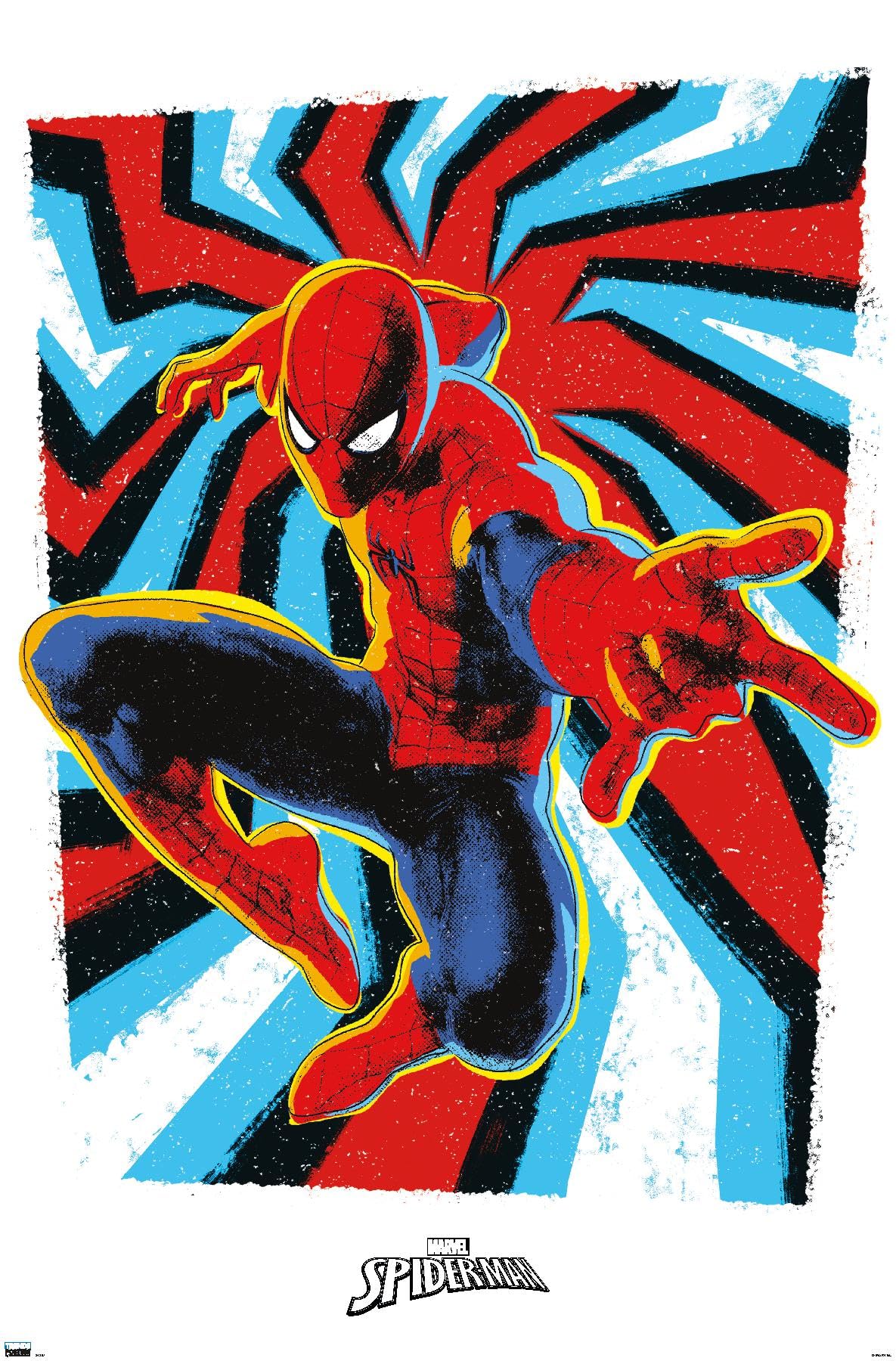 SPIDER-MAN ポスター 610x915mm Marvel Comics - Spider-Man - Poses Wall Poster with Wooden