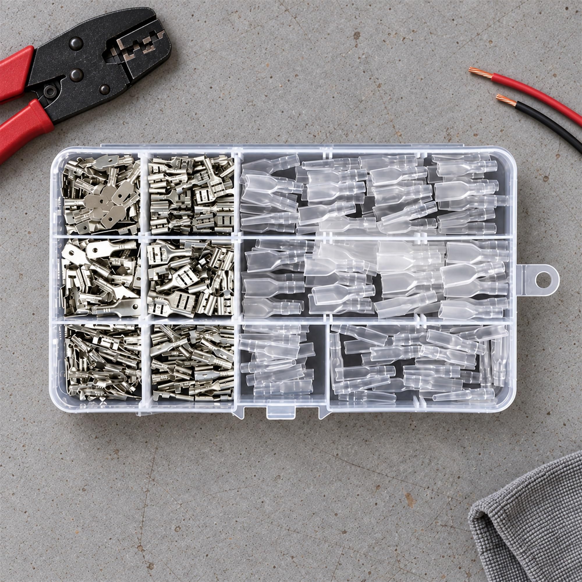 Crimp Terminal Assortment for Electrical Wire Connections, Mating Terminal Styles for Wiring Repairs and Assembly