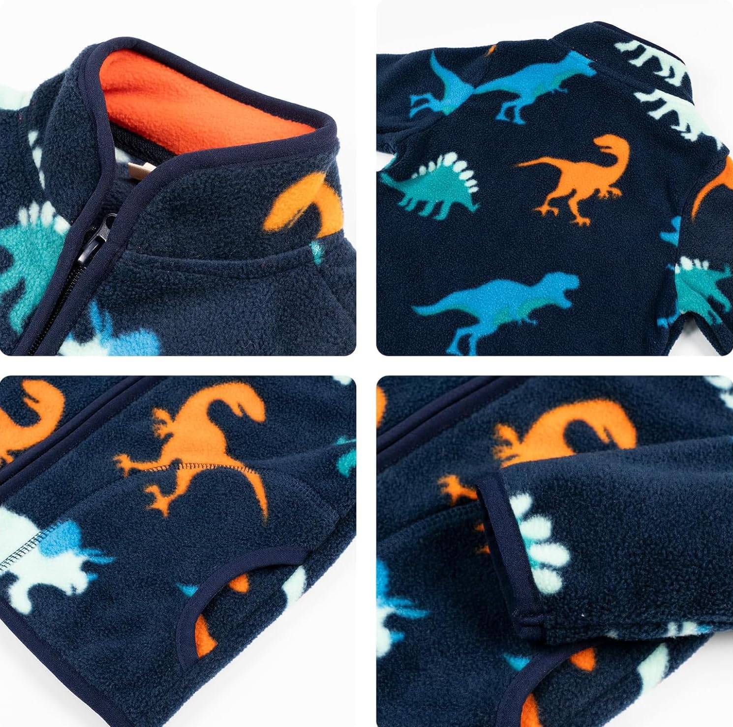 AIWUHE Toddler Polar Fleece Jacket Boys Girls Winter Jacket Fall Sweatshirt Zip-up Light Coat Spring Clothes 1-6 Years - Image 8