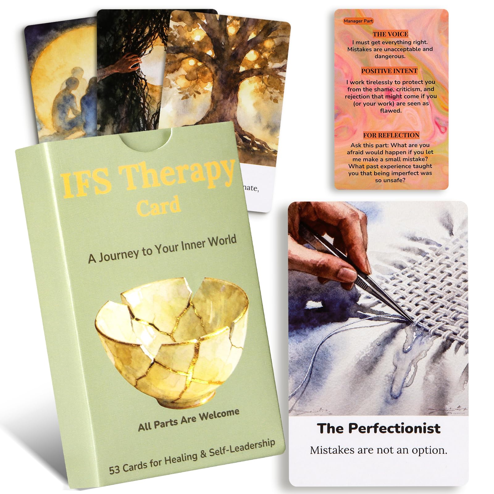 The IFS Deck: 52 Internal Family Systems Therapy Cards for Parts Work, Shadow Work & Self-Awareness – Mindfulness & Journaling Prompts for Emotional Healing and Personal Growth