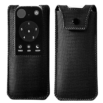 Premium Remote Cover Flip Case Cover Compatible for Remote of atomberg Ceiling Fans/Pedestal Swing Fan with Remote Pouch Holder PU Leather (NEWFAN_CCAT_BLK)