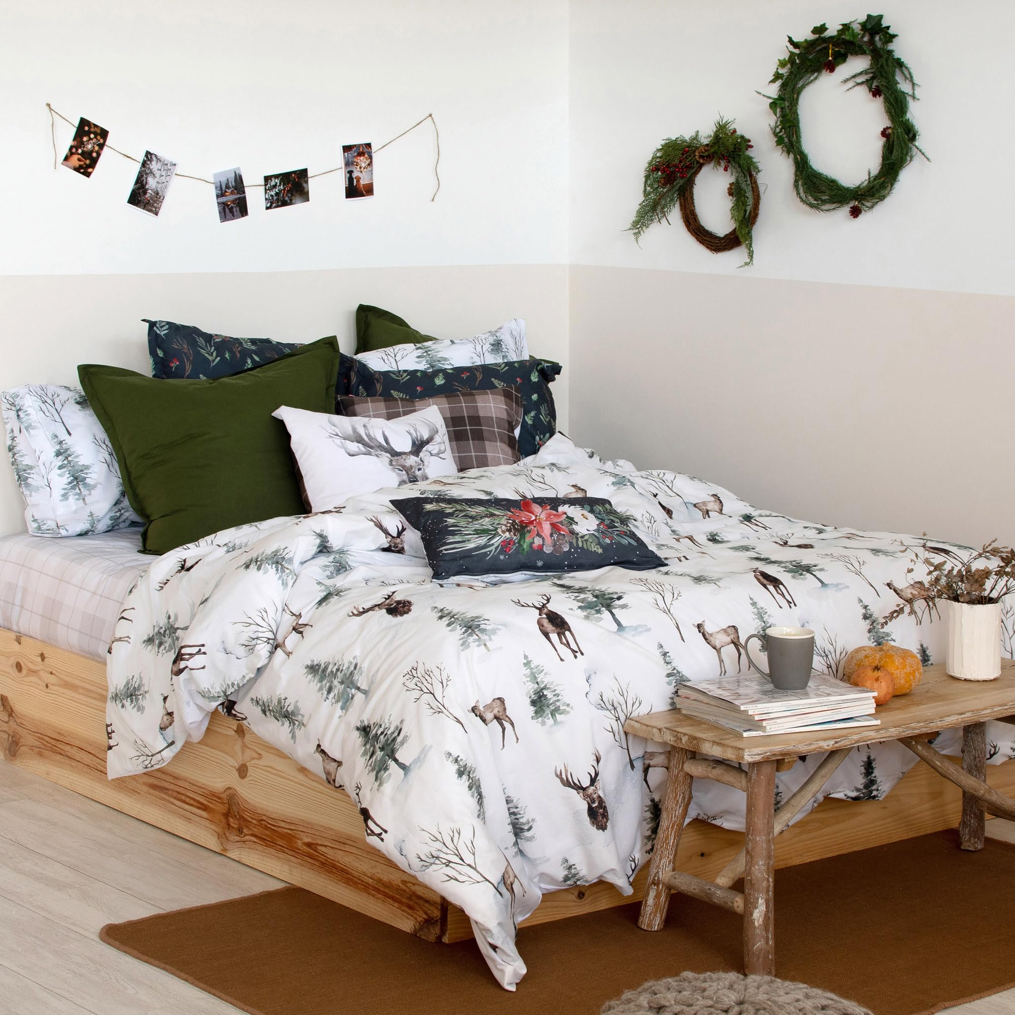 Housse de couette Mystical Winter 155x220 cm pour lit une place