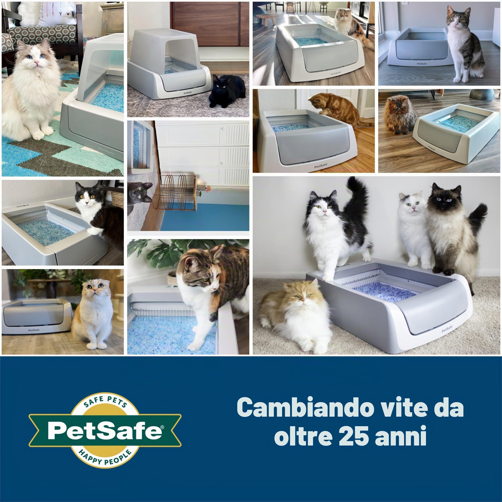 PetSafe ScoopFree - Lettiera Autopulente Coperta per Gatti, Seconda Generazione - Nessuna Paletta, Privacy, Monitoraggio della Salute | Rastrello automatico, privacy, monitoraggio della salute
