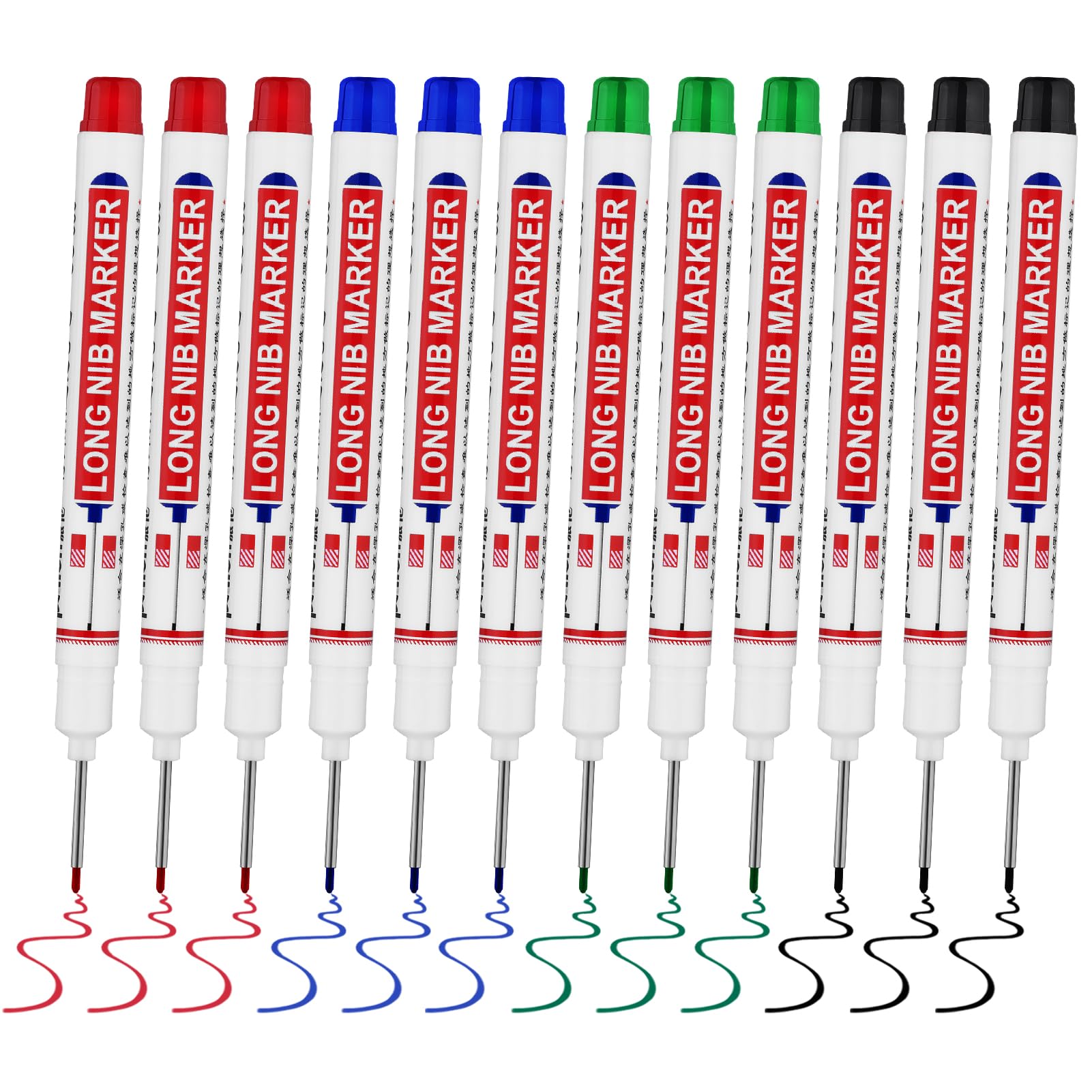 20 PCS Long Nib Marker,20mm Long Head Deep Hole Marker Pens,Longs Nose Markers,Waterproof Construction Markers Marking Tool,Permanent Markers Carpenter Ink marker Pens,Metal marking Pens,White — Amazon image 17
