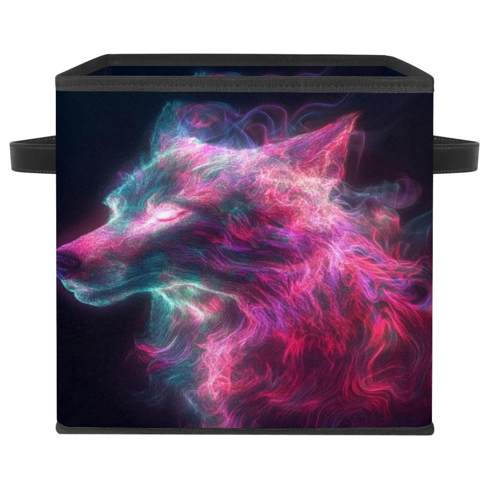 Panier de rangement pliable loup avec double poignées renforcées