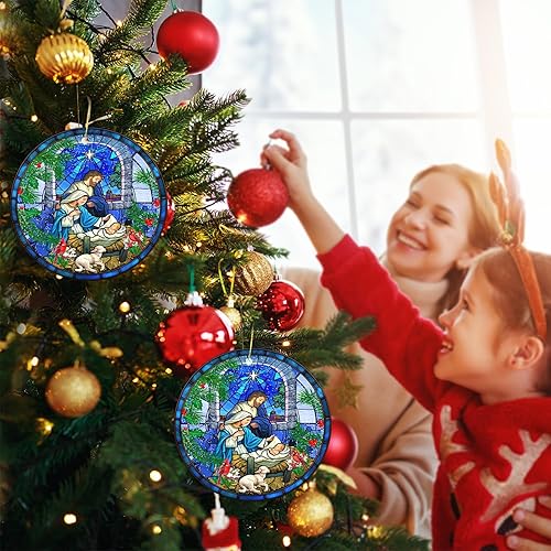 Miniatura 7 de Adornos de Navidad cristianos, adornos de Navidad cristiana para árbol de Navidad, adornos de Navidad de Jesús, decoración de árbol de Navidad,