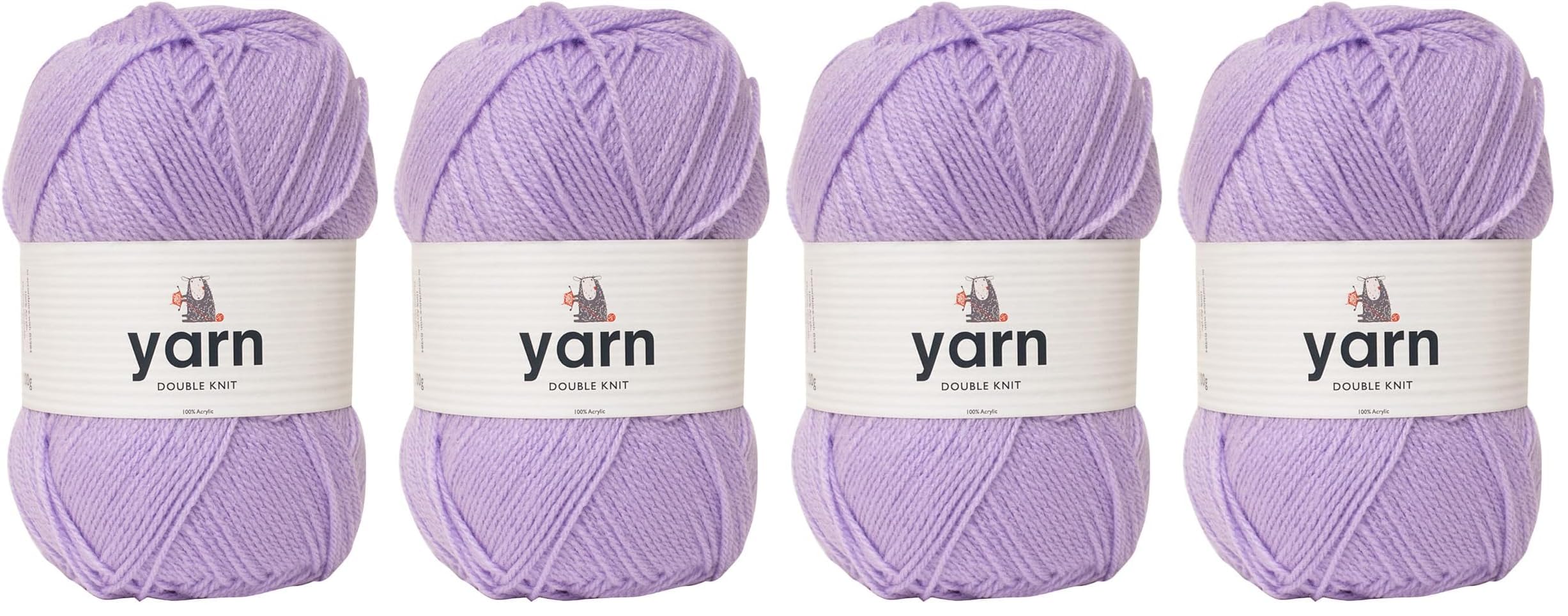 KORBOND DK Black Yarn - 100g Acrylic Wool - Lightweight, Hypoallergenic & Durable Double Knit Crochet Yarn Knitting Wool (290m Total) — view 133