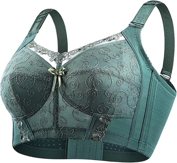 Amazon 育乳ブラ 補正ブラ ブラジャー 大きいサイズ 盛り 4段ホック ノンワイヤー 総レース 脇高 幅広ストラップ 脇肉スッキリ 垂れ胸 寄せ上げ 補正下着 リフトアップ 谷間メイク 離れ胸 夜用ブラ 通気性 セクシー エレガント フェミニン ブラジャー 通販