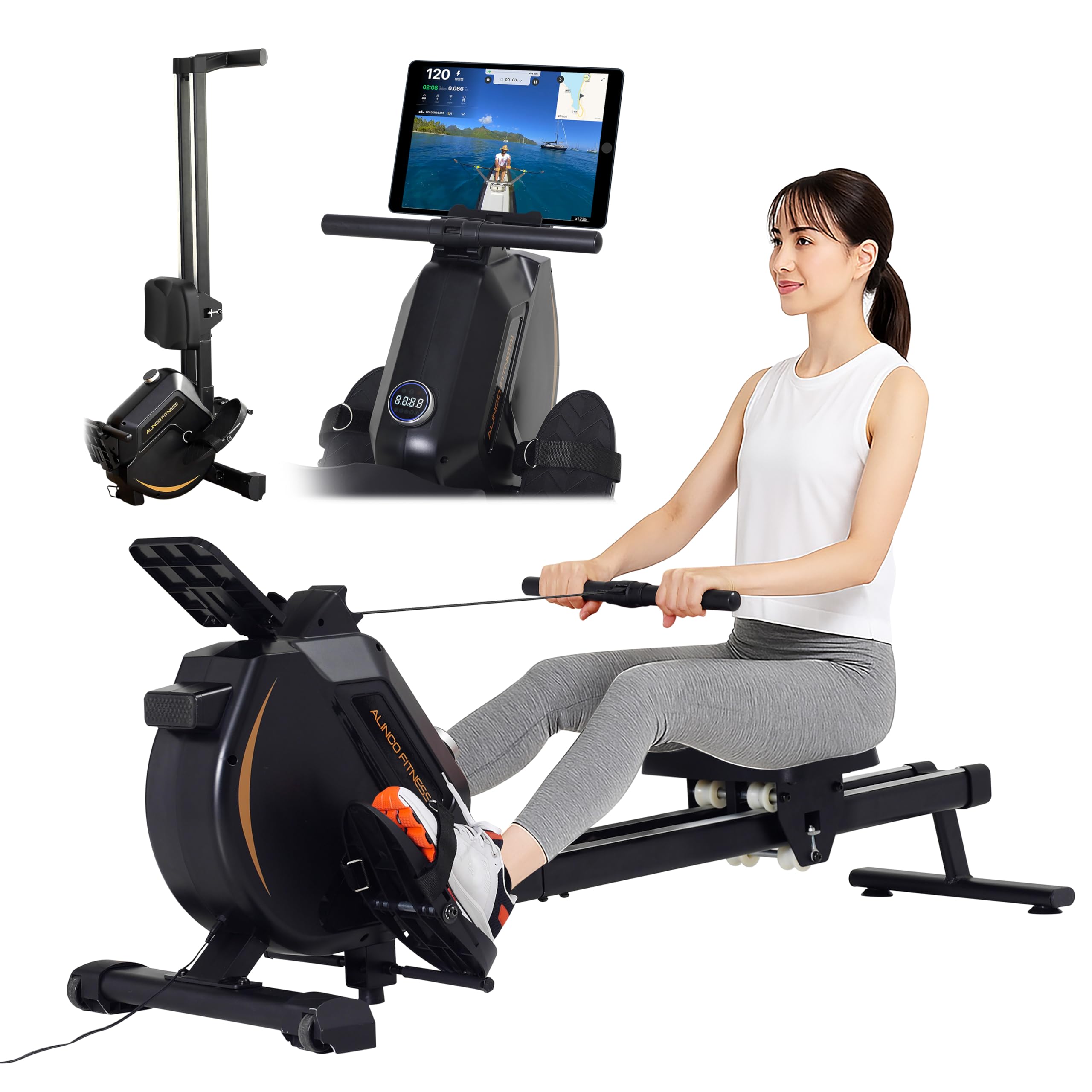 Amazon | アルインコ(ALINCO) ローイングマシン 家庭用 ボート漕ぎ 